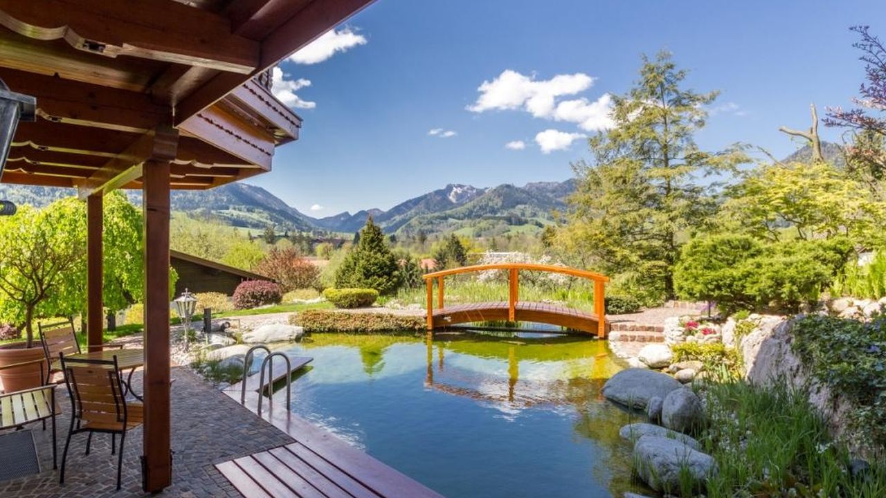 Ausblick Terrasse Fewo Hochfelln Ausblick Terrasse Fewo Hochfelln